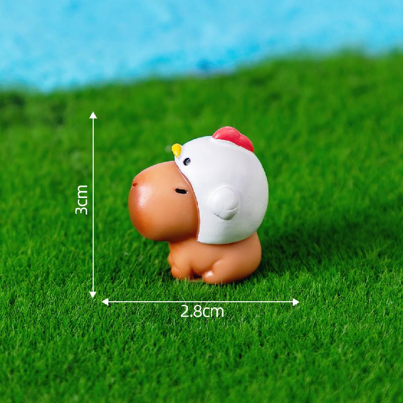 Mô hình chuột lang Capybara mini dễ thương, trang trí xe và bàn (ZC-1084)