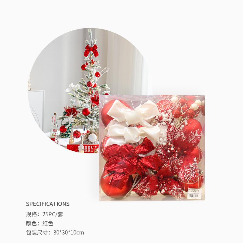 Trang trí Noel: Bóng vàng champagne, nơ trang trí đẹp