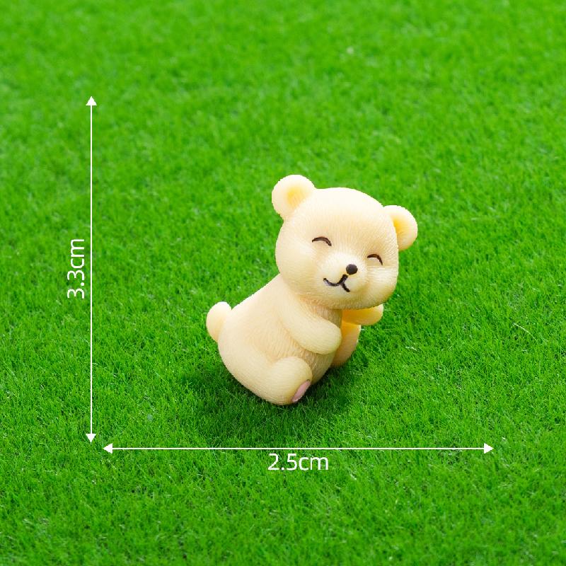 Tiểu cảnh gấu nhỏ với bóng tuyết, trang trí cây cảnh dễ thương (ZC-564)