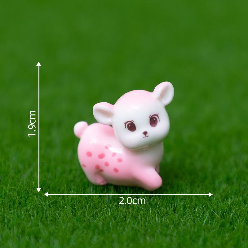 微景观创意如意鹿鹿公仔园艺造景 DIY装饰品挂配件迷你树脂小摆件