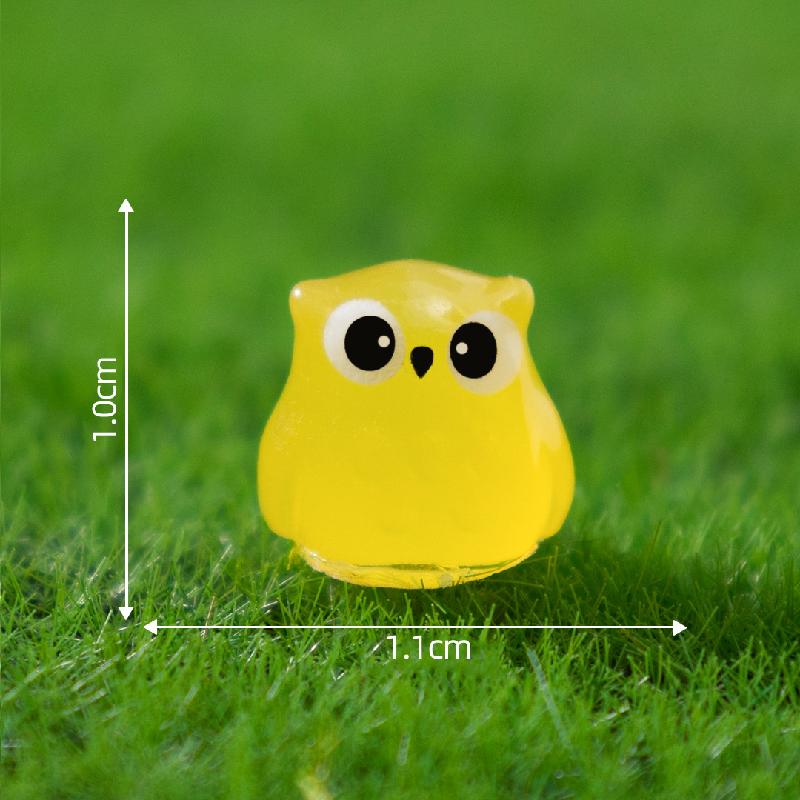 跨境微景观创意夜光小猫头鹰萌粒公仔 DIY装饰品挂配件迷你小摆件