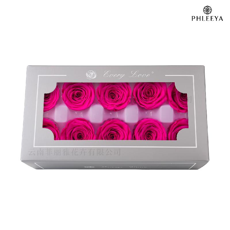 Hoa hồng vĩnh cửu 4cm 10 bông DIY hoa khô quà Thất Tịch (HK-18)