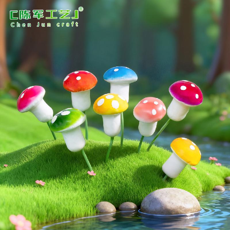 Mô hình nấm mini màu sắc, phụ kiện tiểu cảnh đáng yêu (ZC-20)