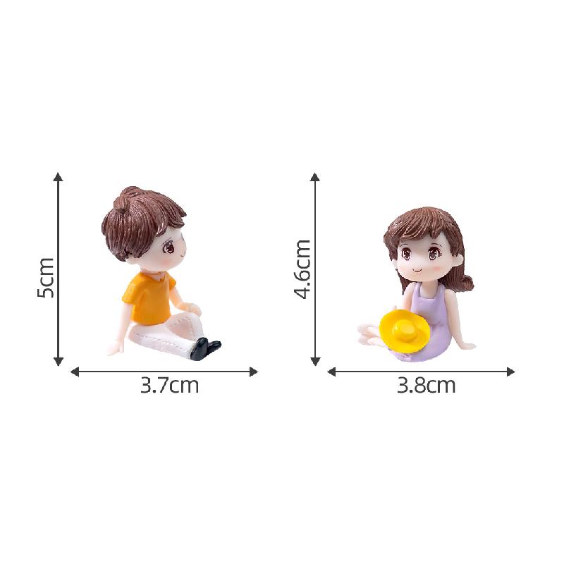 Cặp đôi nhìn trời móc khóa tiểu cảnh DIY trang trí (ZC-753)