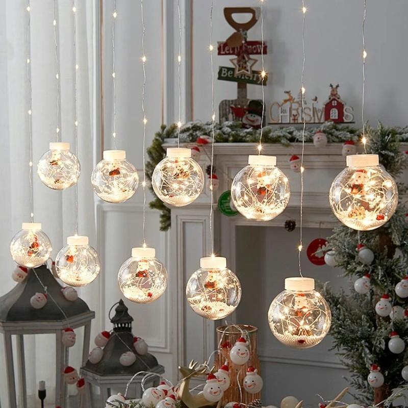 Ông già Noel ấm áp 3m đèn rèm
