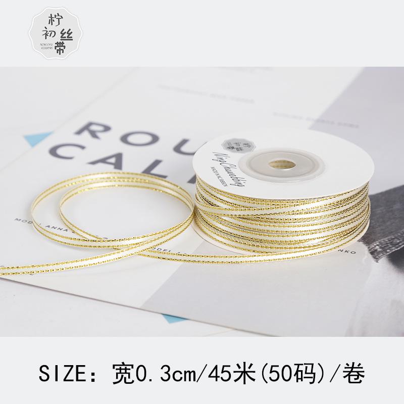 Dải ruy băng vàng kim 3mm, lý tưởng cho gói quà, trang trí bánh, và DIY. Chất liệu satin cao cấp, dễ sử dụng cho mọi nhu cầu.
