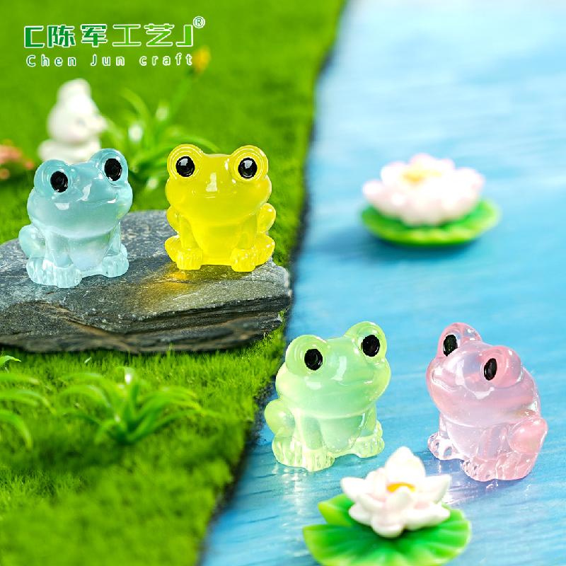 Ếch mini phát sáng – Mô hình ếch nhỏ dễ thương, trang trí bể cá (M-1252)