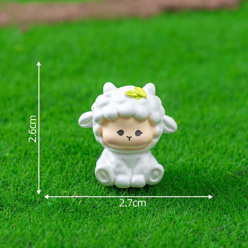 微景观创意可爱秋收小羊园艺造景 DIY装饰配件迷你车载桌面小摆件