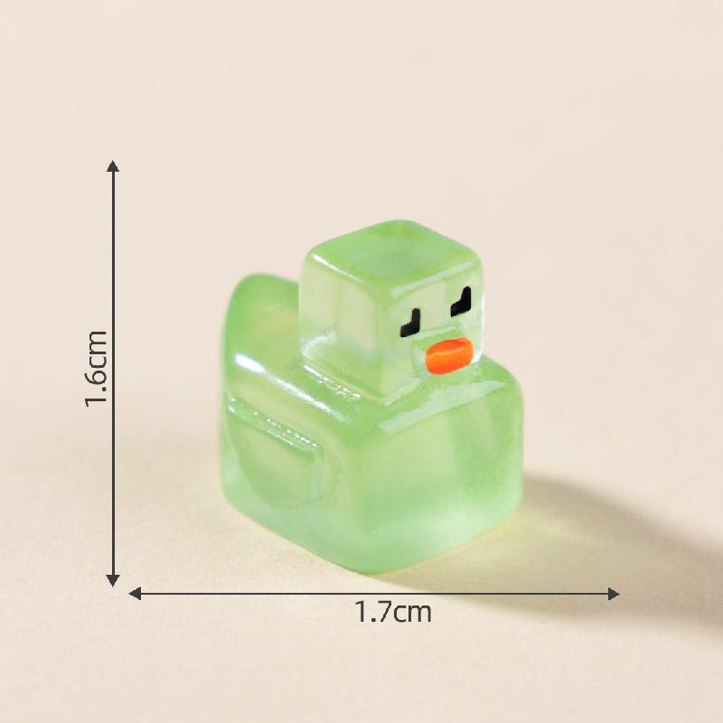 跨境微景观创意夜光格子方块小黄鸭盲袋 DIY装饰品配件迷你小摆件