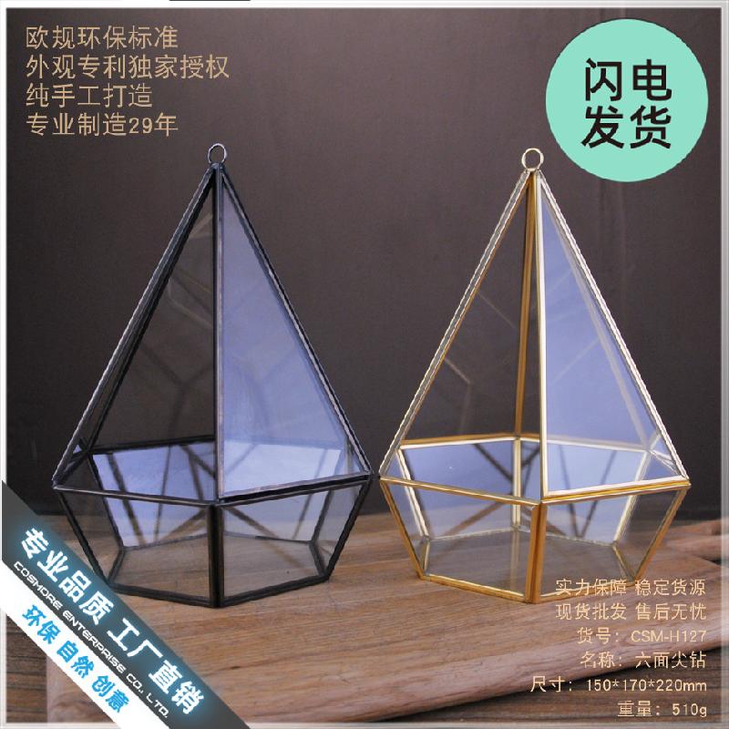 Nhà kính hình học hoa khô, hoa bất tử decor (DG-129)