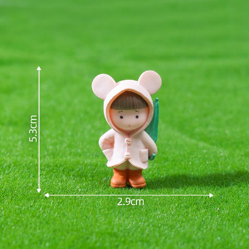 Đôi tình nhân mặc áo mưa dễ thương cho tiểu cảnh (ZC-629)