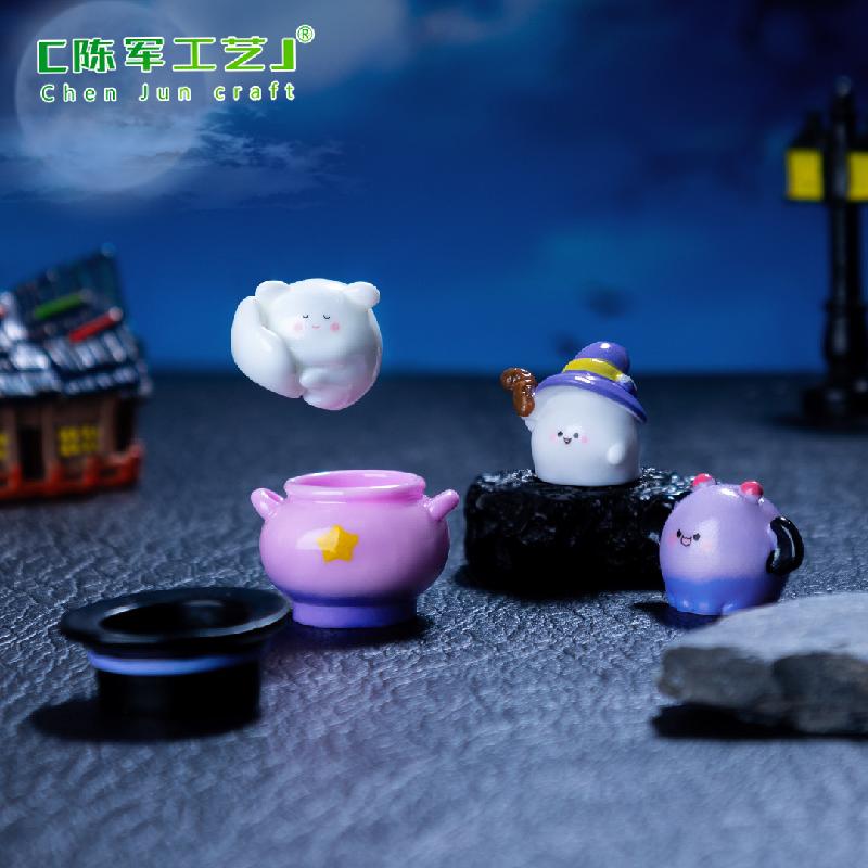 Ma quái Halloween nhỏ - phụ kiện trang trí DIY, mô hình ma dễ thương cho xe ô tô và đồ trang trí mini xuất khẩu (ZC-1400)