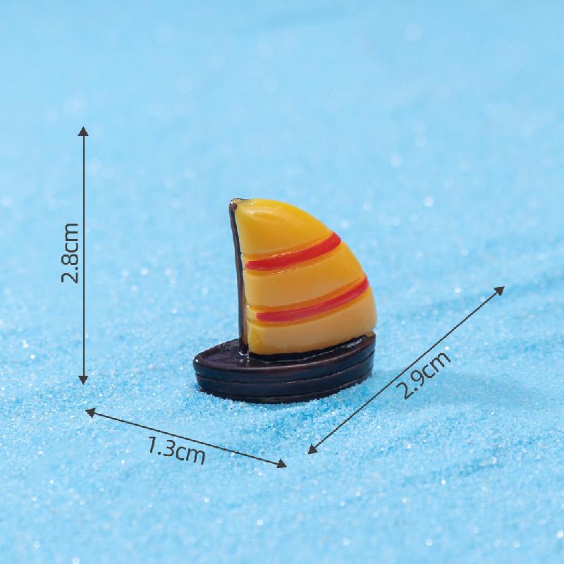 Thuyền buồm Địa Trung Hải resin trang trí cây mọng nước (ZC-653)