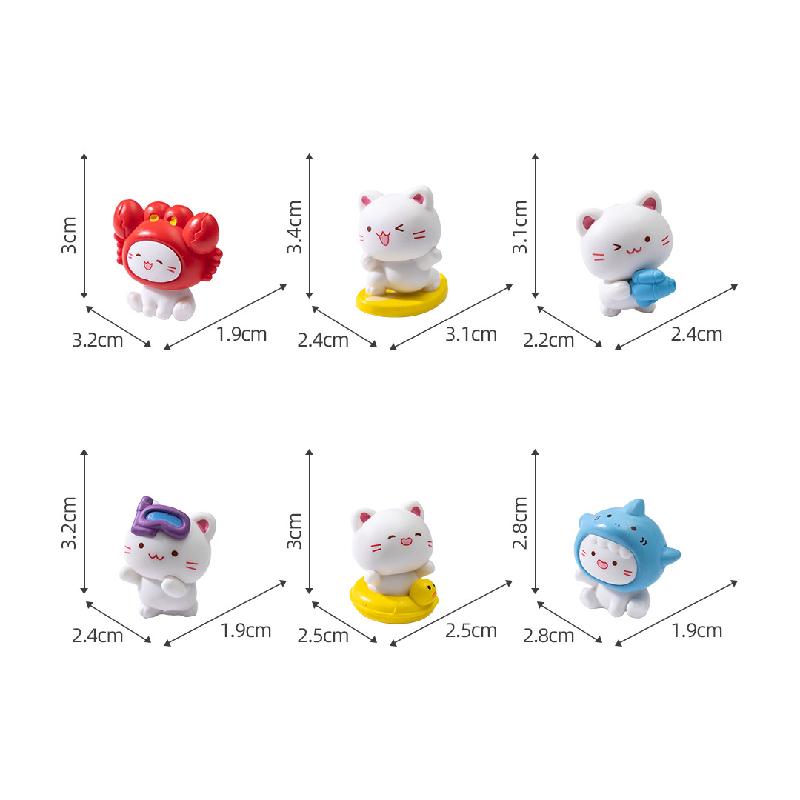 Mèo lướt sóng bãi biển mùa hè mini trang trí tiểu cảnh (PK-688)