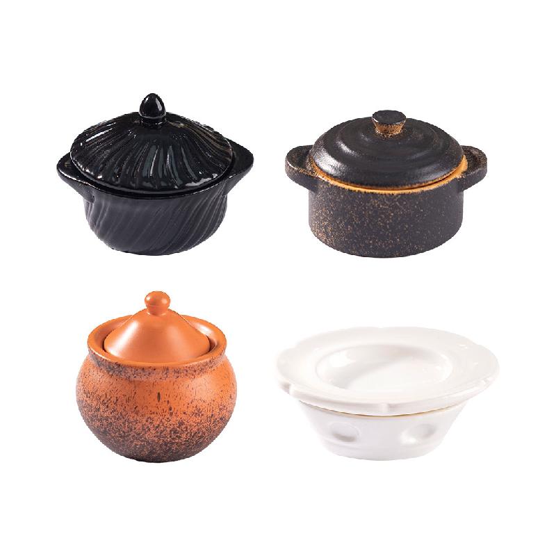 微景观创意仿真砂锅碗模型娃屋食玩 DIY装饰品配件迷你桌面小摆件