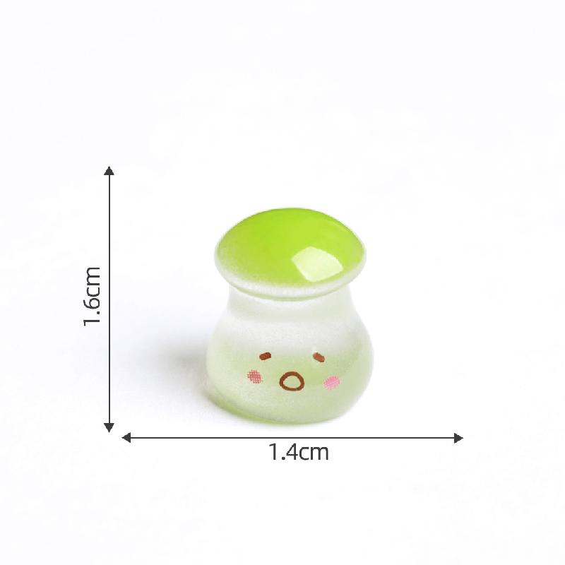 苔藓微景观可爱夜光歪头小蘑菇园艺造景 DIY装饰品配件迷你小摆件
