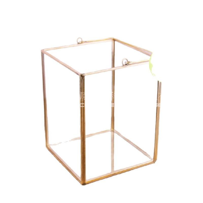 Nhà kính vuông Bắc Âu, đèn nến cầm tay (DG-158)