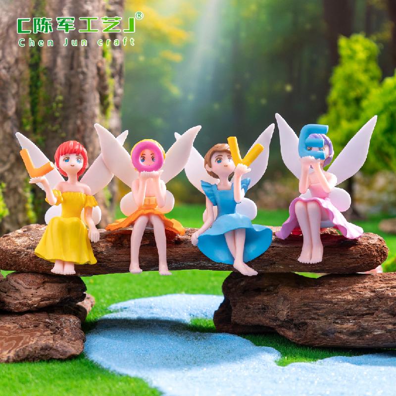 微景观创意LOVE字母花仙子公仔 DIY装饰品配件迷你汽车桌面小摆件