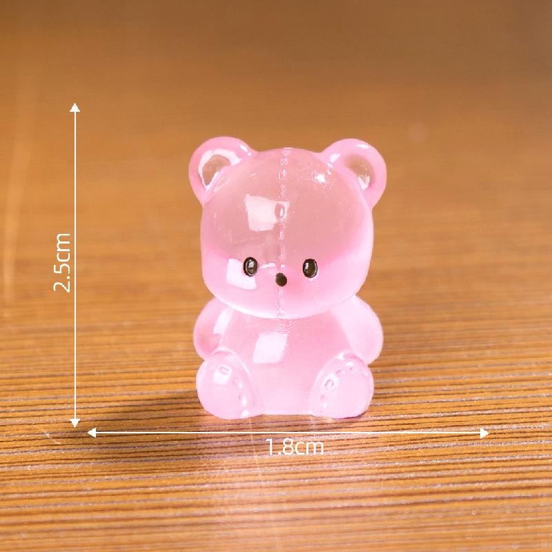 微景观创意夜光小泰迪公仔娃娃屋 DIY装饰品挂配件迷你树脂小摆件