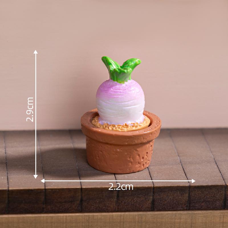 微景观创意可爱蔬菜小盆摘娃屋造景 DIY装饰品配件迷你桌面小摆件