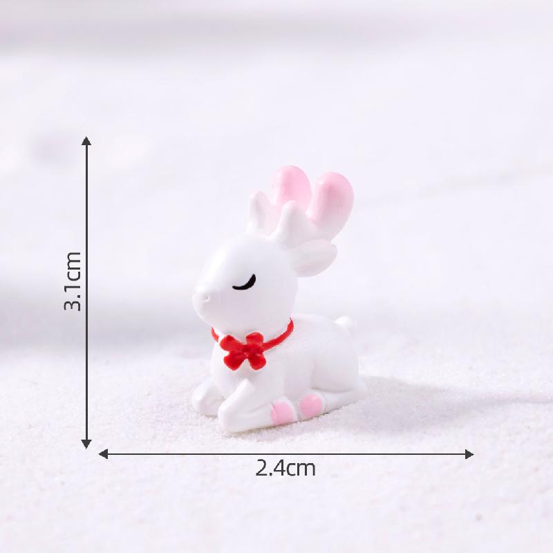 跨境外贸微景观创意圣诞老人小鹿DIY装饰品挂配件迷你桌面小摆件