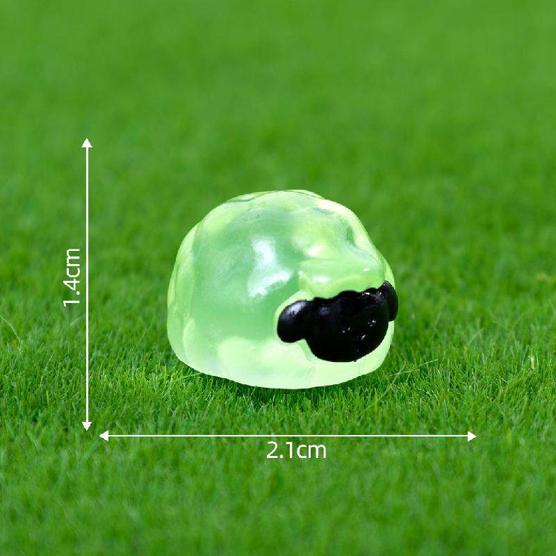 微景观创意夜光黑脸小羊萌粒公仔 DIY装饰配件迷你车载桌面小摆件