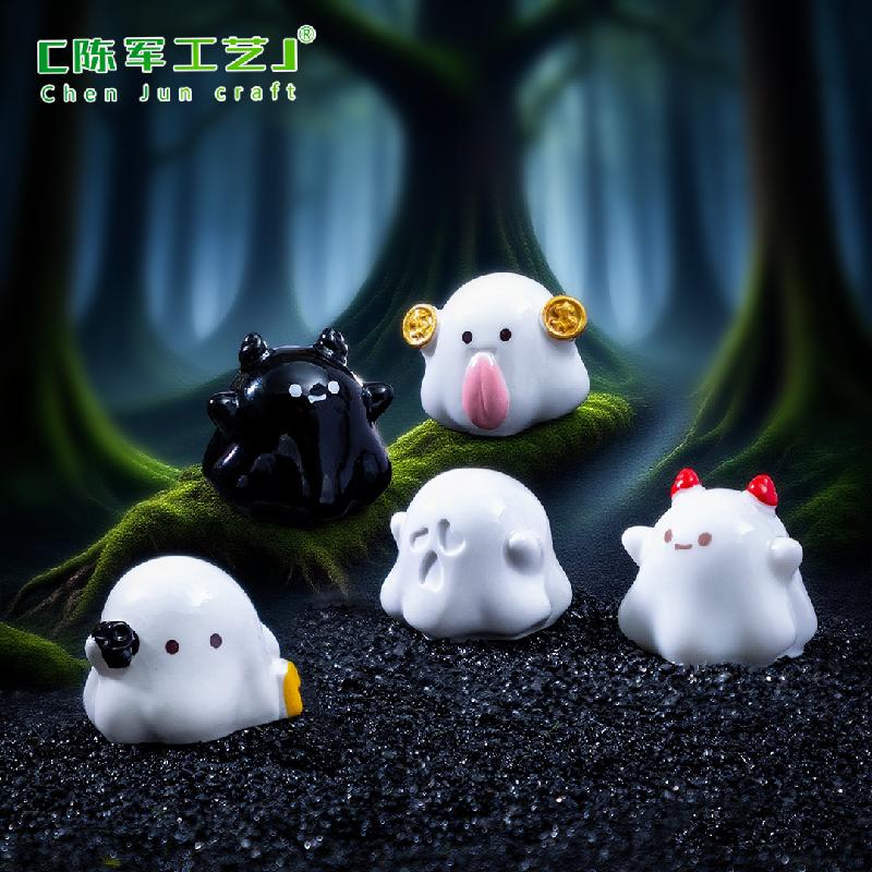 跨境微景观创意实色可爱鬼恶魔萌粒 DIY装饰配件迷你万圣节小摆件