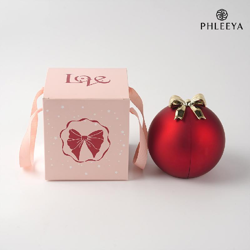 Hộp trang sức hoa hồng vĩnh cửu nơ tròn nam châm quà Noel Valentine (HK-107)