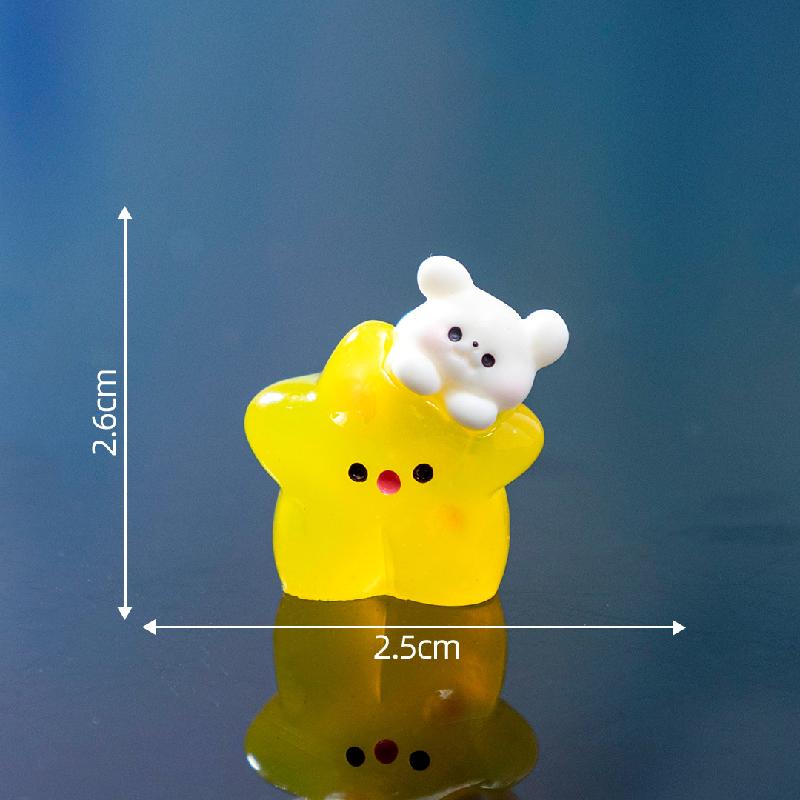 微景观创意太空星月小狗萌粒公仔 DIY装饰品挂配件迷你桌面小摆件