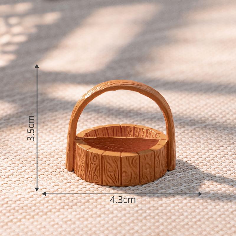 微景观创意古风食盒篮子模型 娃娃屋diy装饰品配件微缩迷你小摆件