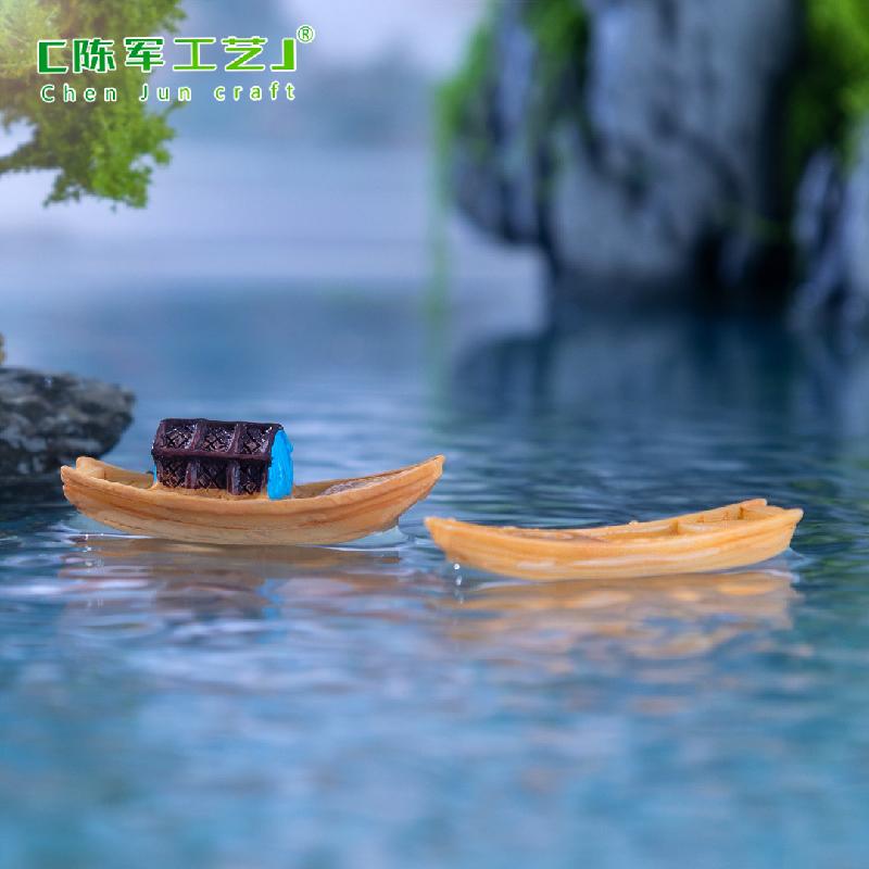 Tiểu cảnh thuyền nhỏ Giang Nam, trang trí thủ công DIY (ZC-112)