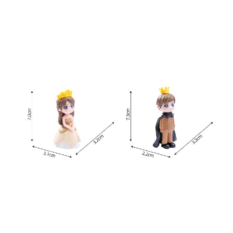 Tiểu cảnh đôi vương tử và công chúa trang trí bánh DIY (ZC-830)
