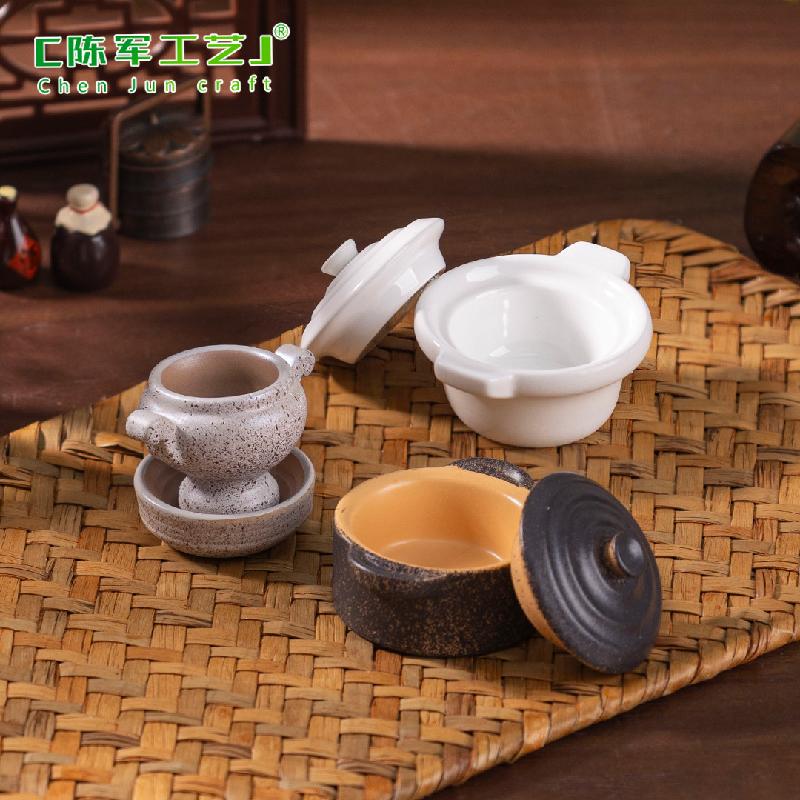 微景观创意仿真砂锅碗模型娃屋食玩 DIY装饰品配件迷你桌面小摆件