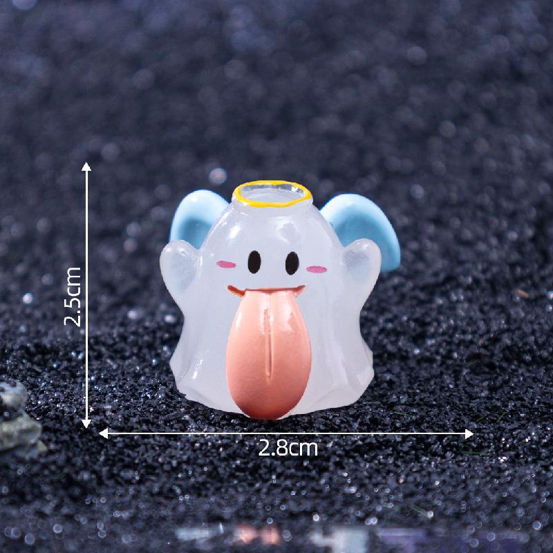 跨境外贸微景观创意夜光大舌头幽灵万圣造景 DIY装饰品配件小摆件