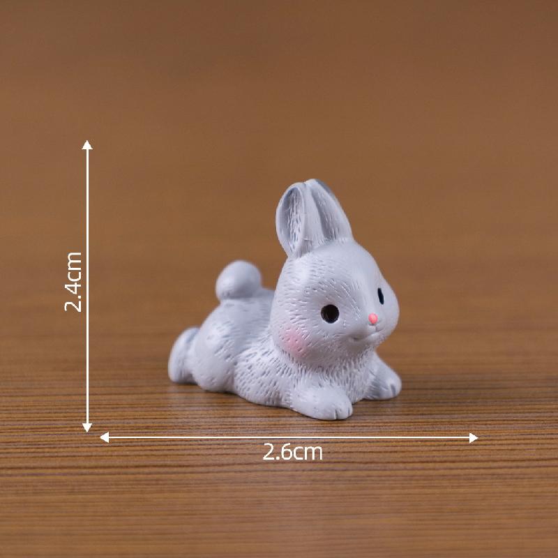 微景观创意可爱小兔子公仔娃娃屋 DIY装饰品挂配件迷你微缩小摆件