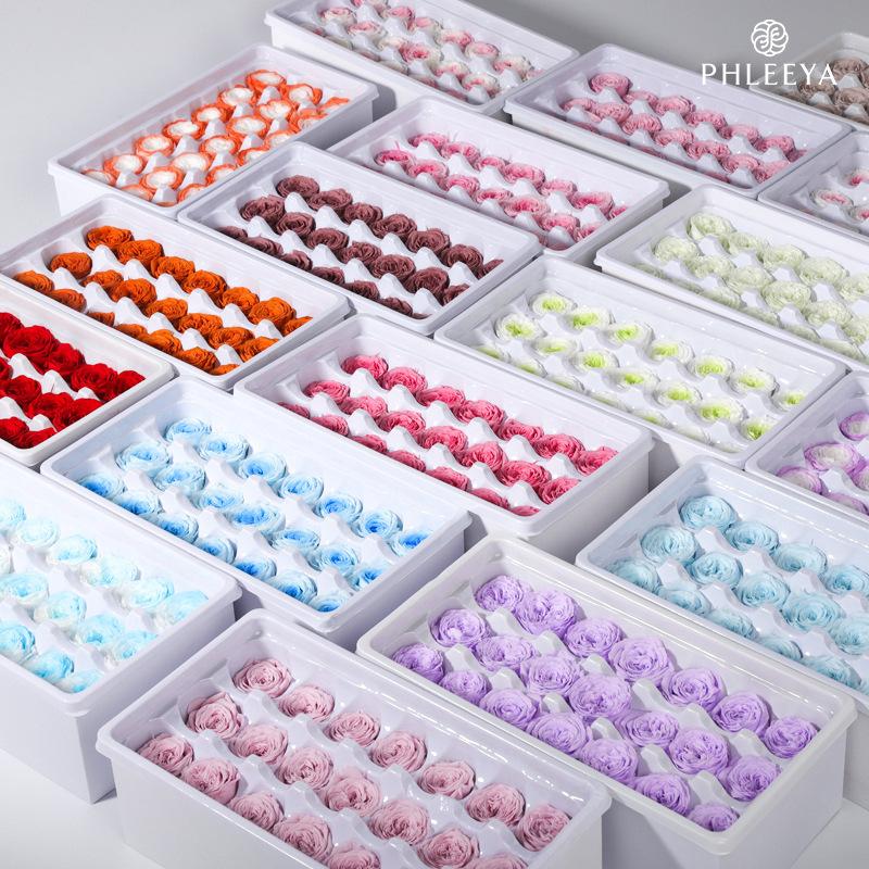 Hoa hồng Austin vĩnh cửu 2–3cm Chocolate Bubble DIY hoa khô (HK-15)