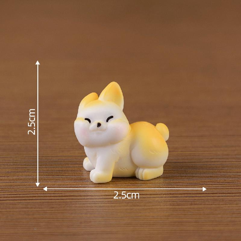 微景观创意可爱胖胖小柯基公仔萌粒 娃娃屋diy装饰品挂配件小摆件