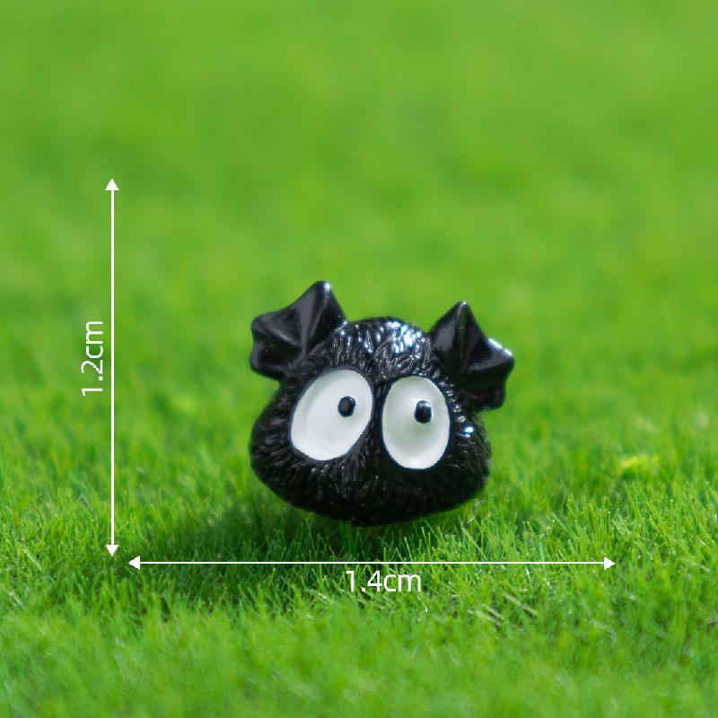 跨境新品微景观创意黑色小怪兽萌粒 DIY装饰品配件迷你树脂小摆件