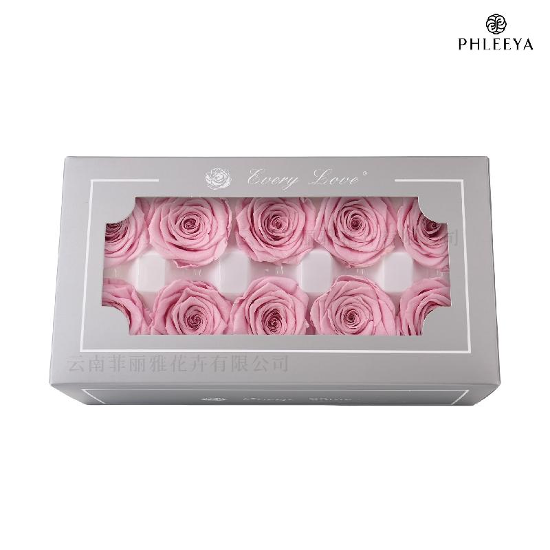 Hoa hồng vĩnh cửu 4cm 10 bông DIY hoa khô quà Thất Tịch (HK-18)