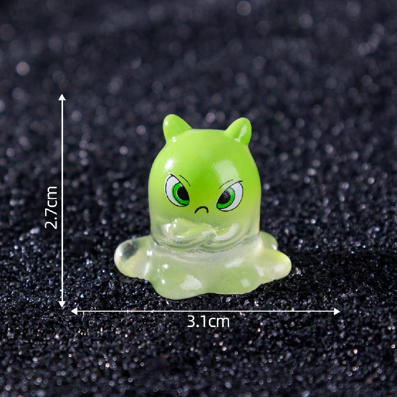 跨境新品微景观创意夜光彩虹怪兽萌粒 DIY装饰品挂配件迷你小摆件