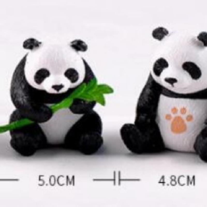 Tiểu cảnh gấu trúc, phụ kiện bánh, trang trí phong cách Trung (ZC-183)