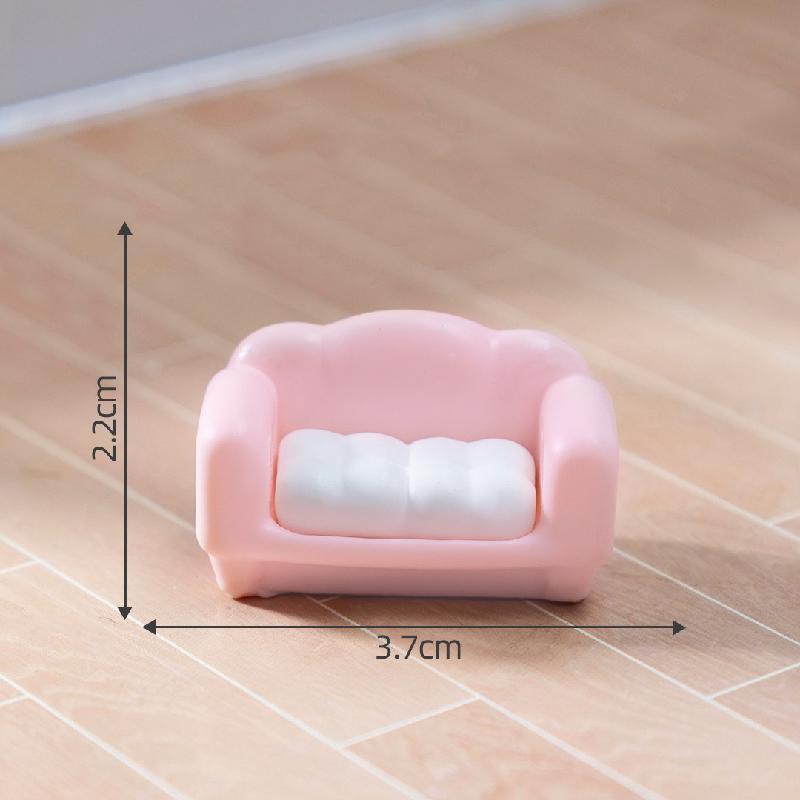 微景观创意可爱粉色沙发衣柜家具娃娃屋 DIY装饰品配件微缩小摆件