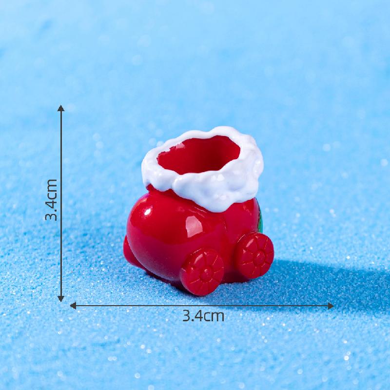 跨境新品微景观创意雪人麋鹿圣诞节 DIY装饰品配件迷你树脂小摆件