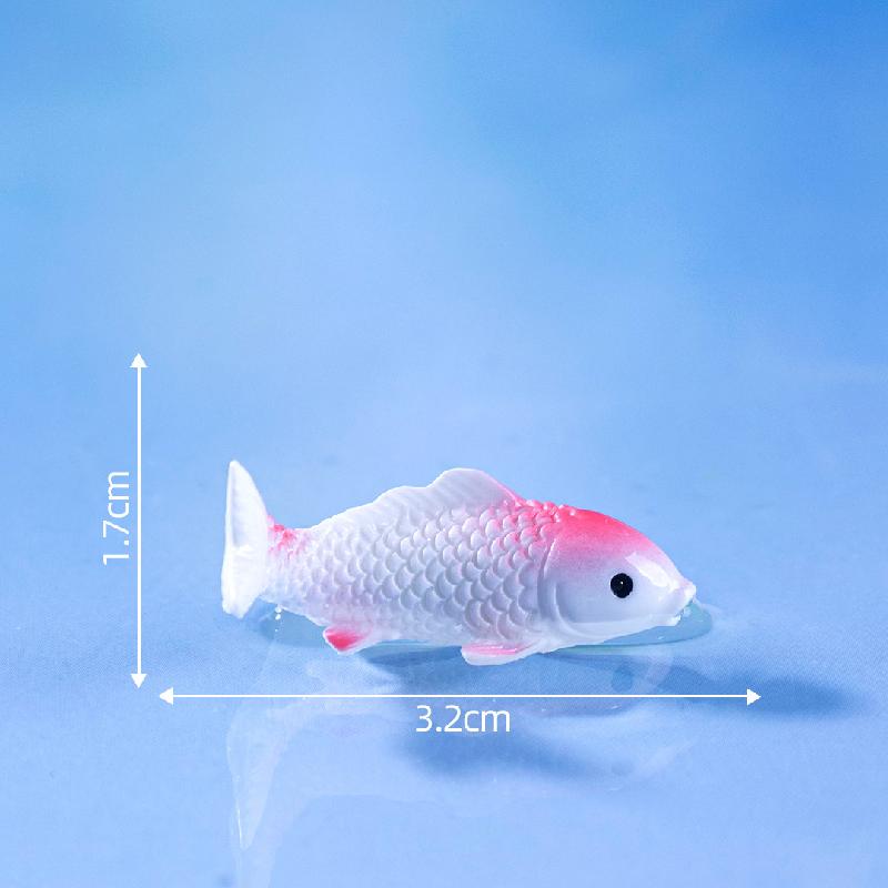 微景观创意写实小锦鲤金鱼萌粒鱼缸造景 DIY装饰品配件迷你小摆件