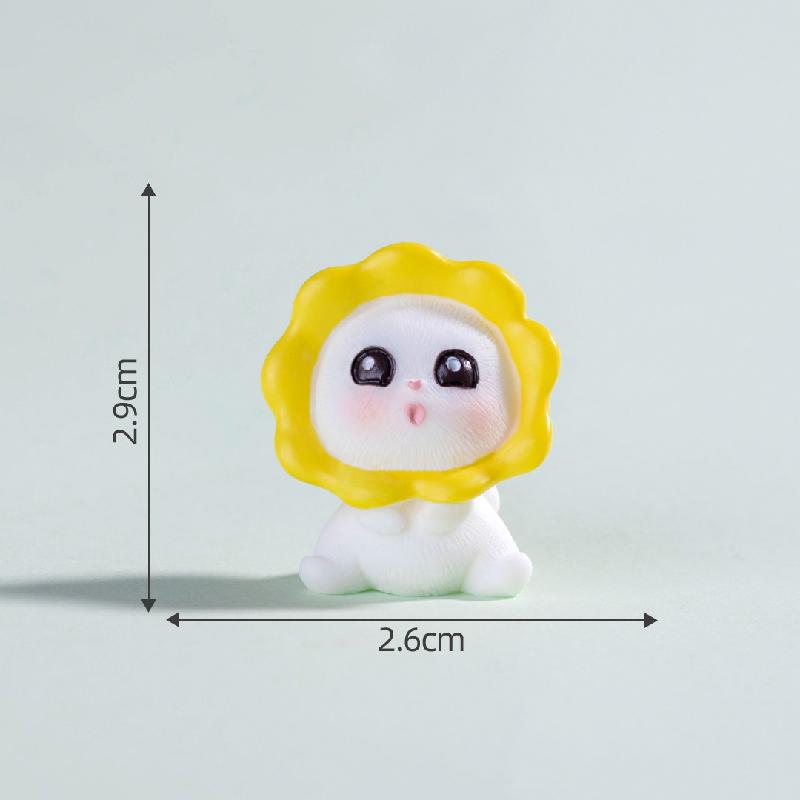 微景观创意可爱向日葵小猫园艺造景 DIY装饰品配件迷你桌面小摆件