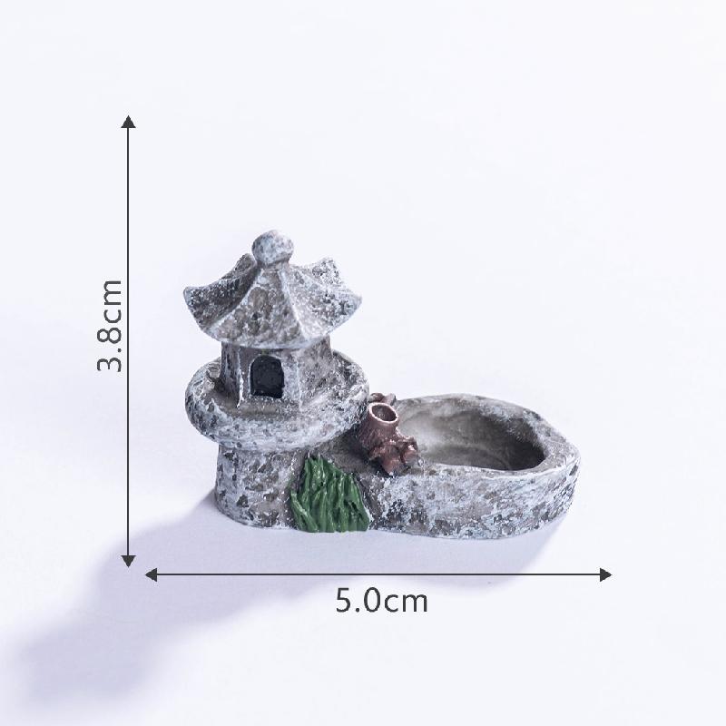 苔藓微景观创意仿真水池塔楼园艺造景 DIY装饰配件微缩迷你小摆件