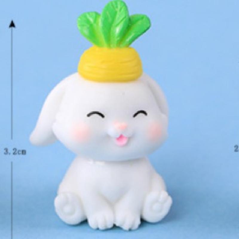 Tiểu cảnh thỏ và khủng long mini trang trí chậu cây DIY (ZC-1274)