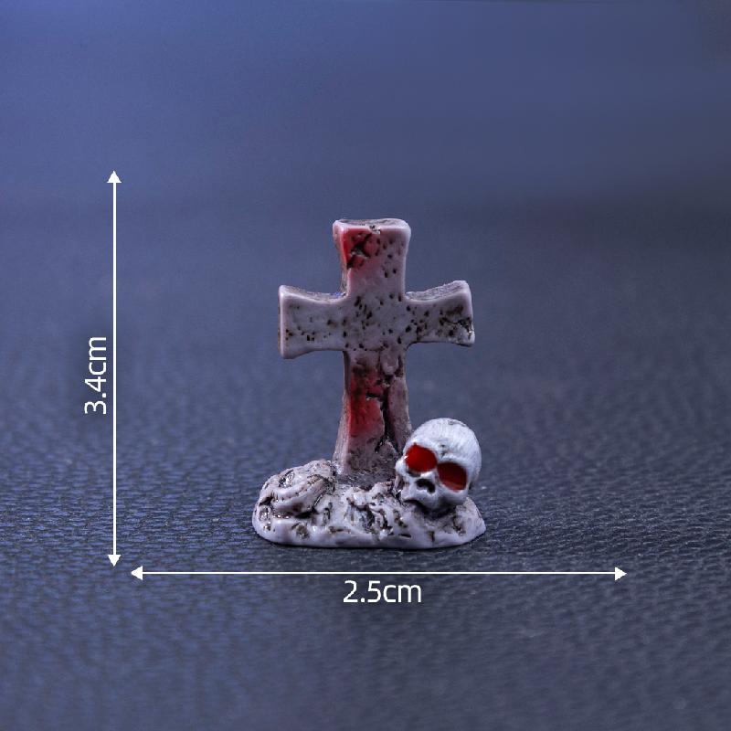 跨境外贸微景观创意骷髅情侣万圣节造景 DIY装饰品配件迷你小摆件