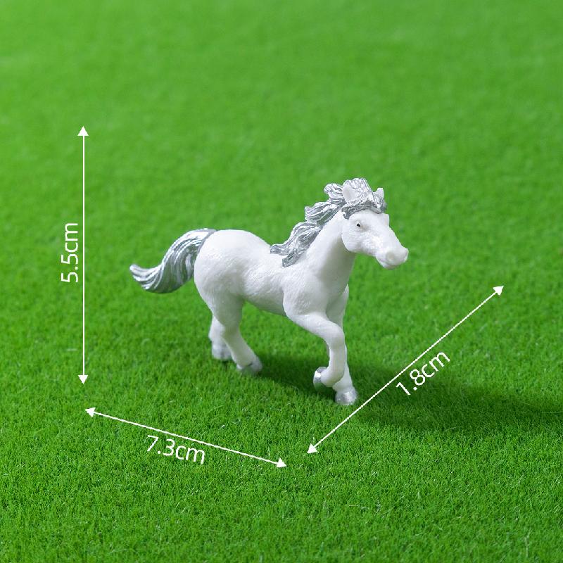 Tiểu cảnh ngựa đen trắng, trang trí chậu cây cảnh mini (ZC-255)