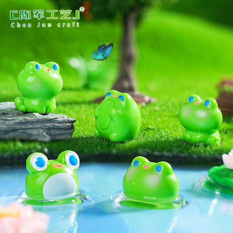 微景观创意可爱小青蛙园艺造景 DIY装饰品配件迷你汽车桌面小摆件